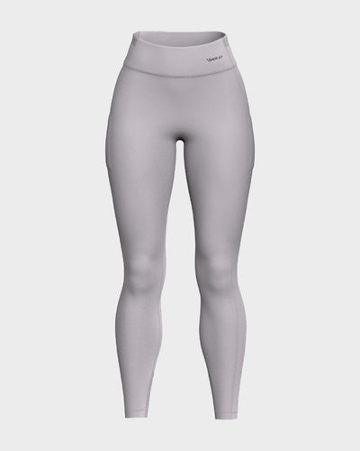Ladies Mesh High Waisted Leggings - Purple