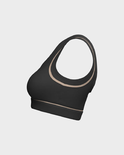 Ladies Mesh Sports Bra - Black