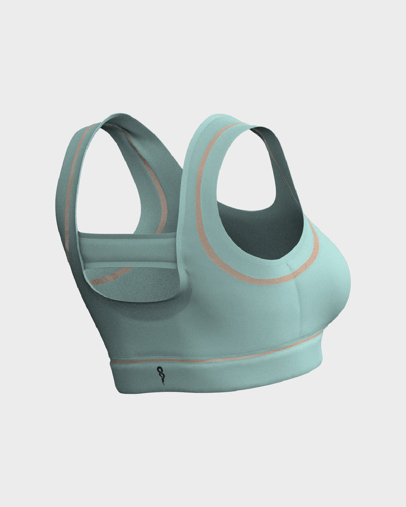 Ladies Mesh Sports Bra - Blue