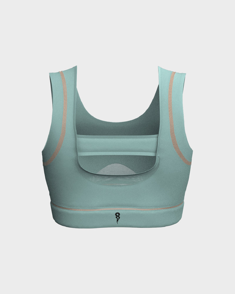 Ladies Mesh Sports Bra - Blue