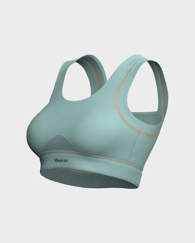 Ladies Mesh Sports Bra - Blue