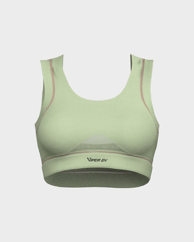 Ladies Mesh Sports Bra - Green