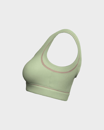 Ladies Mesh Sports Bra - Green