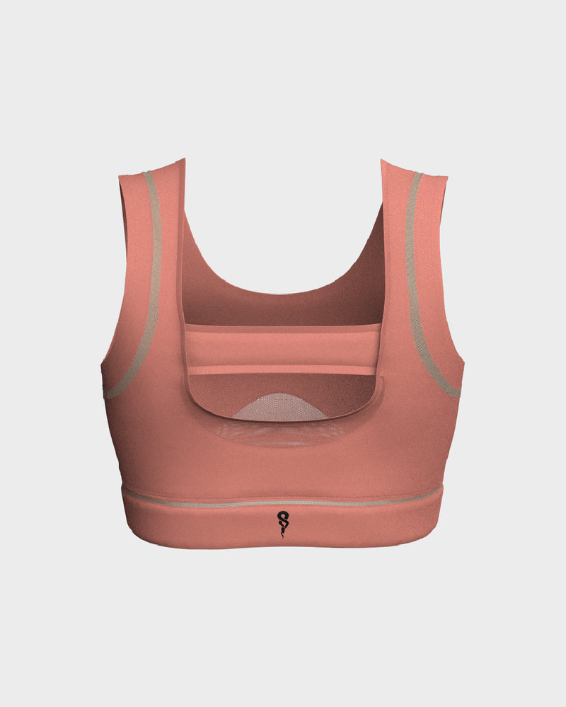 Ladies Mesh Sports Bra - Orange