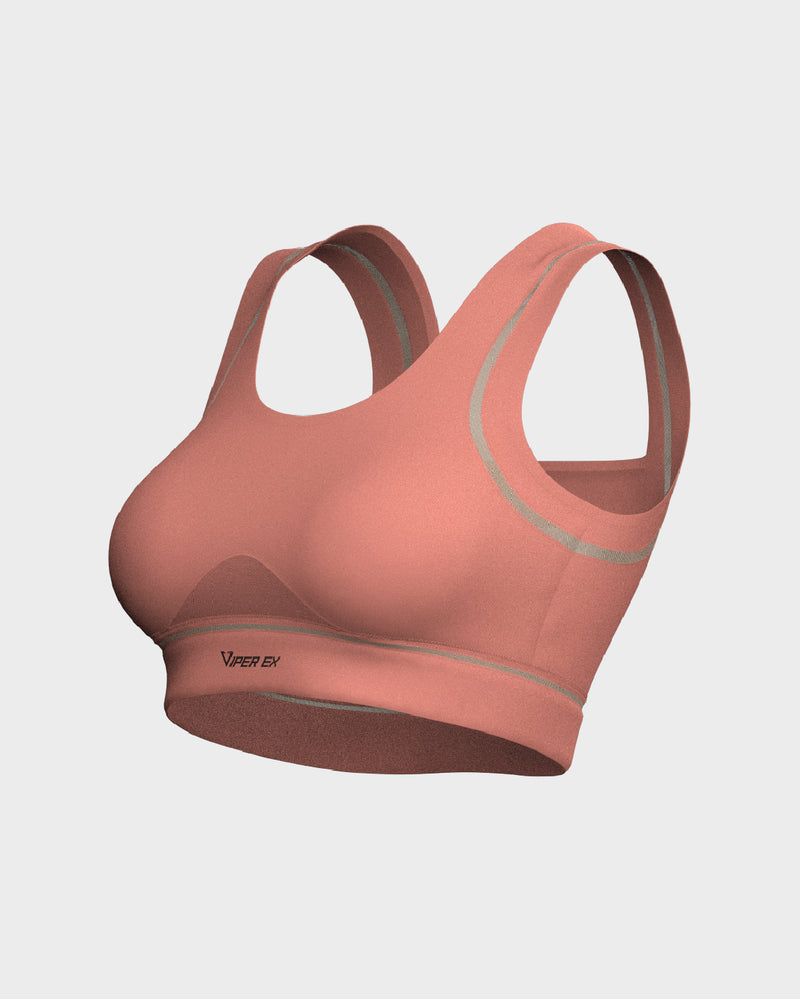 Ladies Mesh Sports Bra - Orange