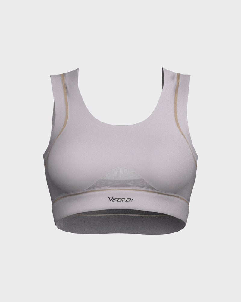 Ladies Mesh Sports Bra - Purple