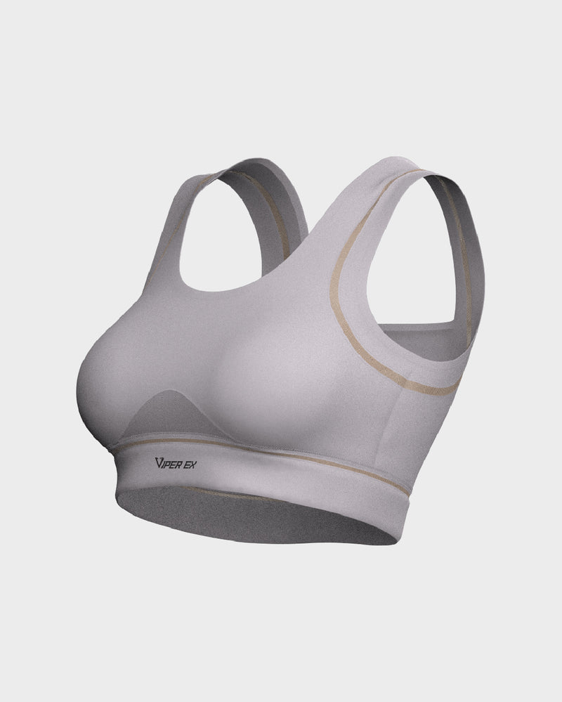 Ladies Mesh Sports Bra - Purple