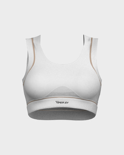Ladies Mesh Sports Bra - White