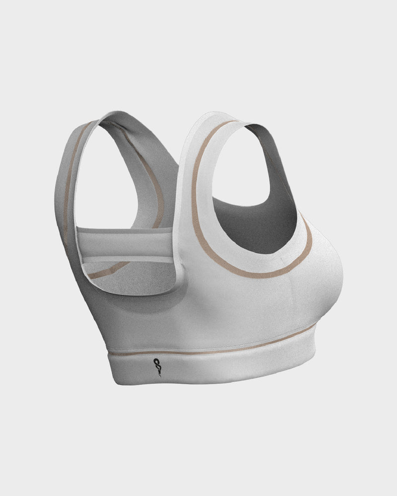 Ladies Mesh Sports Bra - White