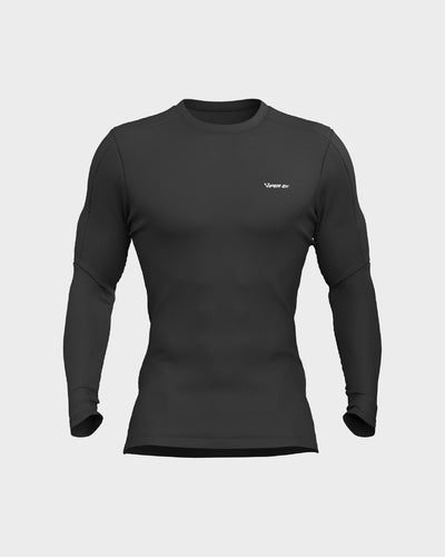 Mens Long Sleeve Compression Tee - Black