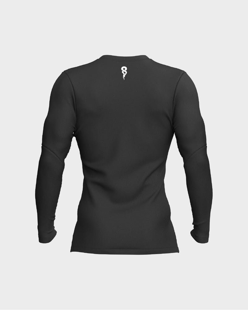 Mens Long Sleeve Compression Tee - Black
