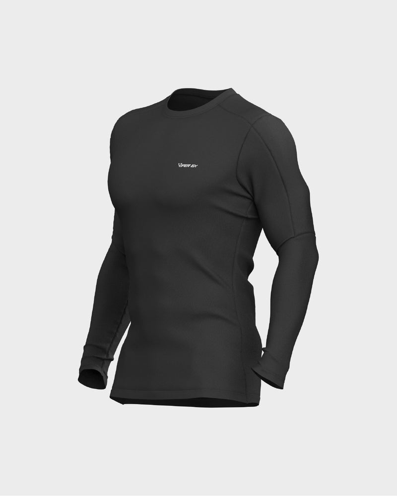Mens Long Sleeve Compression Tee - Black