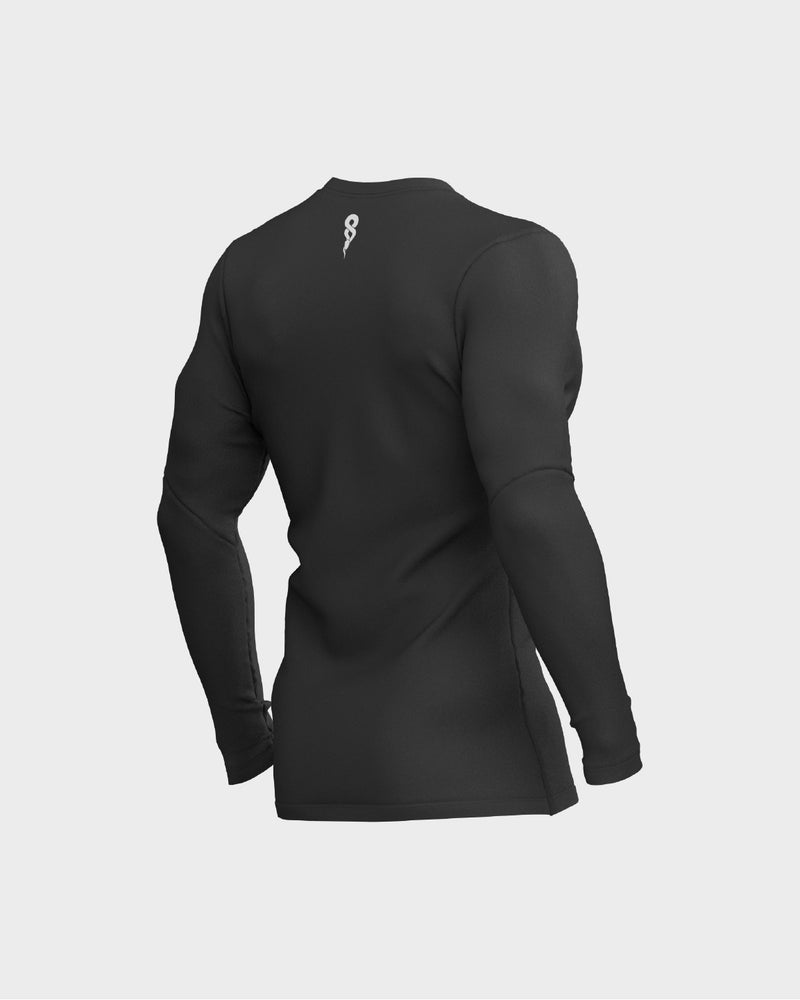 Mens Long Sleeve Compression Tee - Black