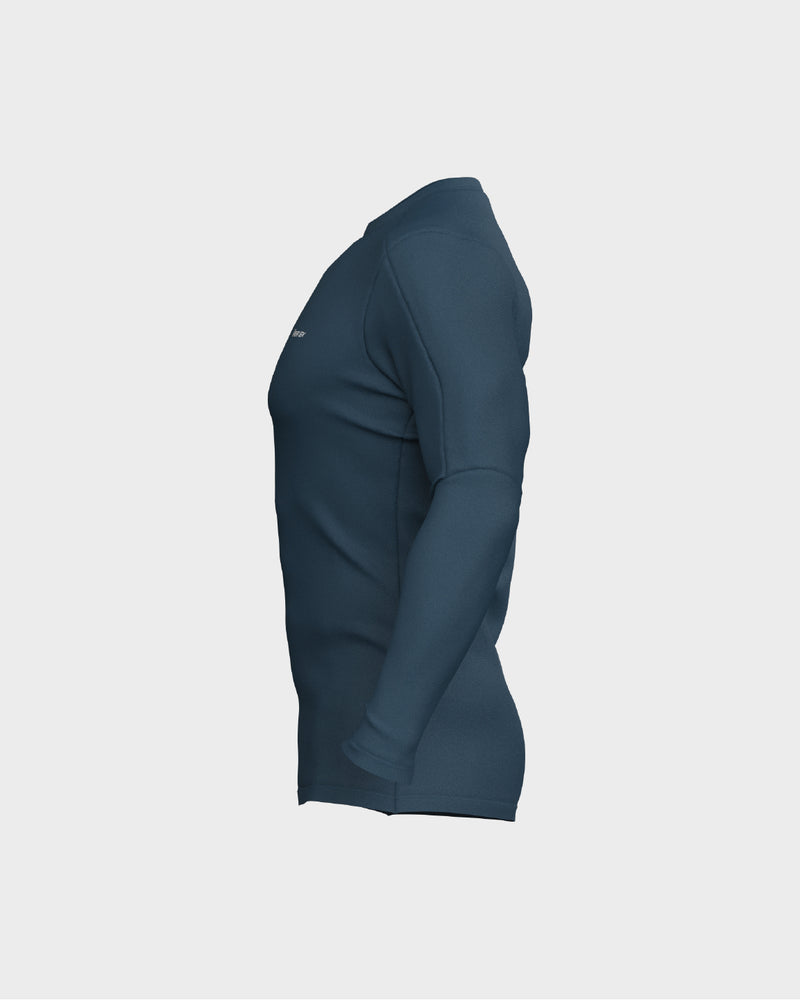 Mens Long Sleeve Compression Tee - Blue