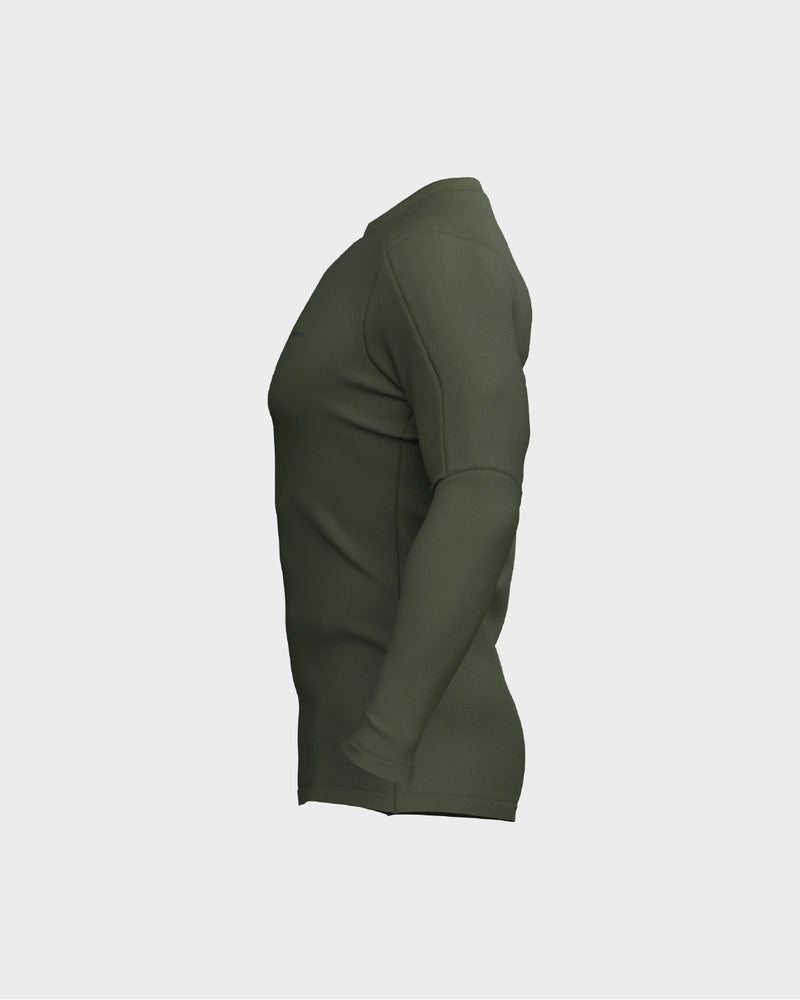 Mens Long Sleeve Compression Tee - Green