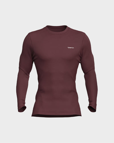 Mens Long Sleeve Compression Tee - Red