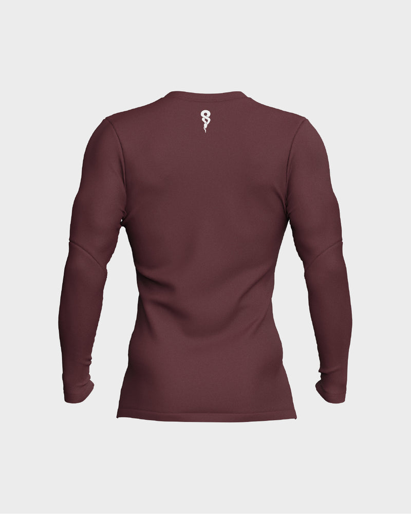 Mens Long Sleeve Compression Tee - Red