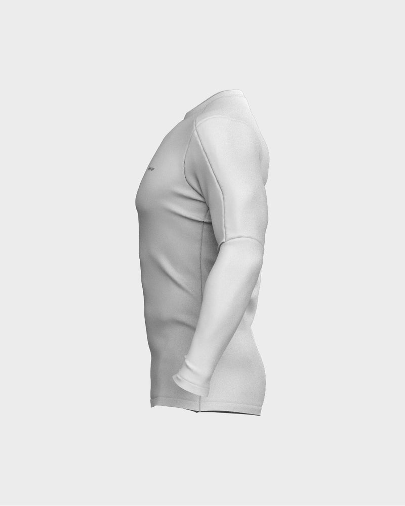 Mens Long Sleeve Compression Tee - White