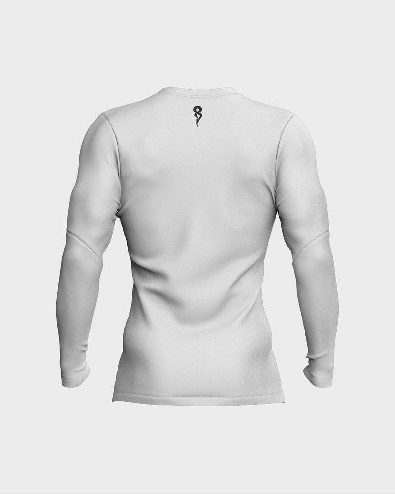 Mens Long Sleeve Compression Tee - White