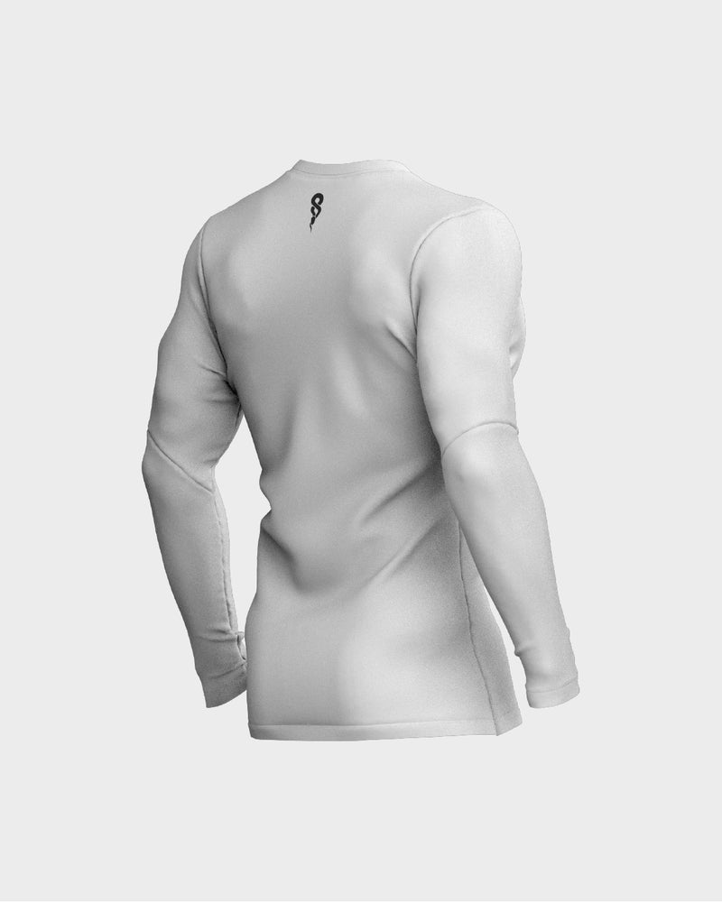 Mens Long Sleeve Compression Tee - White